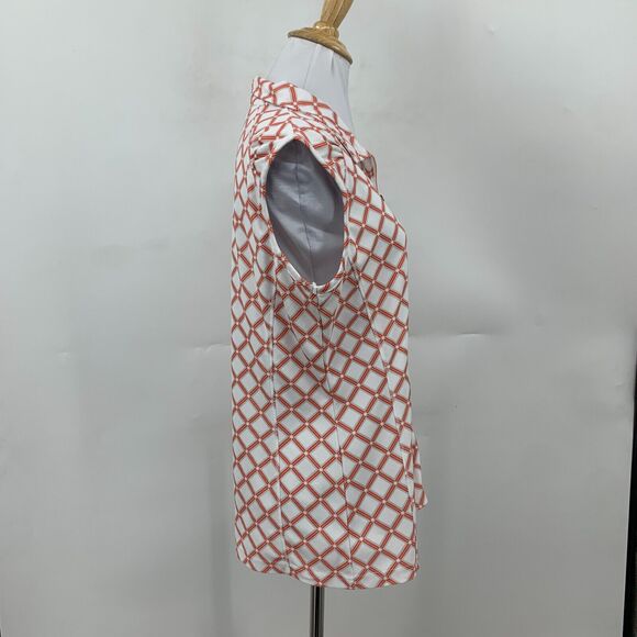 NVO Nivo Sport Polo Tank Womens L Large 1/4 Zip Sleeveless Collar Athletic Shirt - Picture 5 of 11